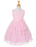 Pleated Chiffon Asymmetric Ruffled Flower Girl Dress
